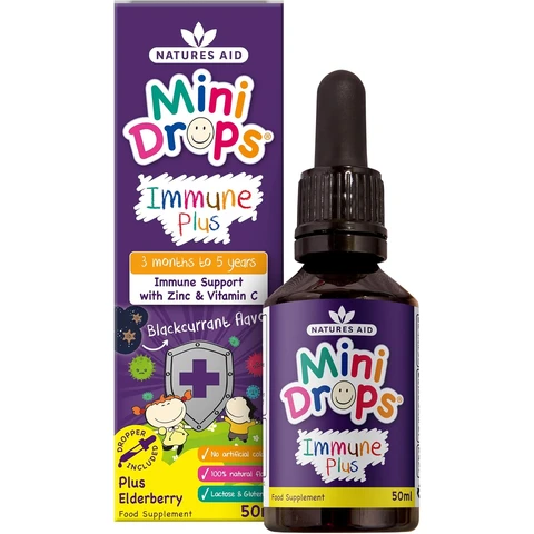 Natures Aid Mini Drops Immune Plus for Kids - 50ml