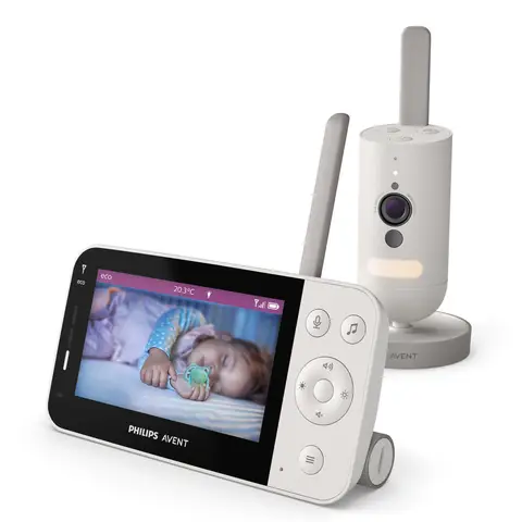 Philips SCD953/26 - Babyphone Vidéo - Avec Caméra, Blanc Soie, Portée 400m, WiFi