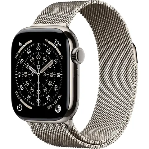 Apple Watch Series 11 GPS + Cellular 46mm Natural Titanium Case with Natural Milanese Loop - M/L