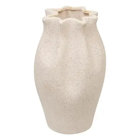 Atmosphera Ceramic Vase Grigor Height 20.5 cm White