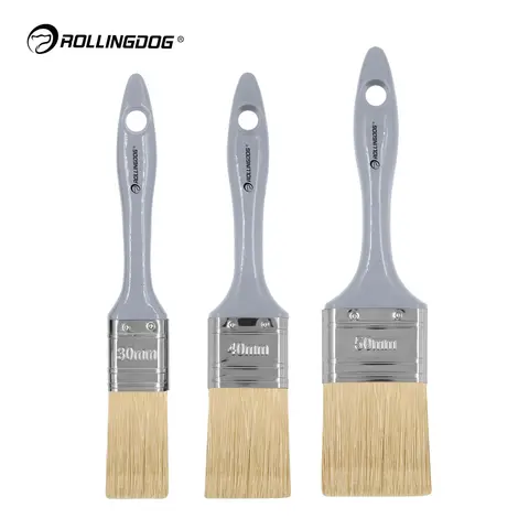 ROLLINGDOG 3-teiliges Farbroller-Set, professionelles Set aus Wandfarb-Pinseln für Innen- und Außenbereich, DIY, Heimwerken, Renovierung, langlebige, hochwertige Borsten