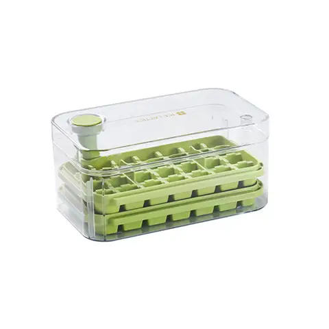 BJ Medium-Sized Angled Dot Press Ice Cube Tray - Double Layer, 56 Cubes