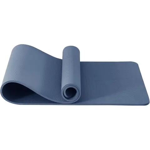 Gute Nacht Yoga-Matte Übungs-Matten Workout Pilates Fitness-Matte für Frauen Männer rutschfest dicke 10mm hohe Dichte Turn-Matten mit Tragegurt TPE 183 x 61 x 1cm (Grün/Schwarz) Marineblau 183*61*1cm