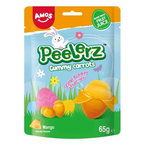 Amos Peelerz Gummy Carrots 65g