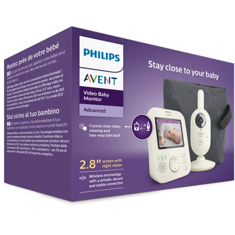  Philips SCD882/26 - Video Baby Monitor - With Camera, White, Talk Back Function, ECO Mode 