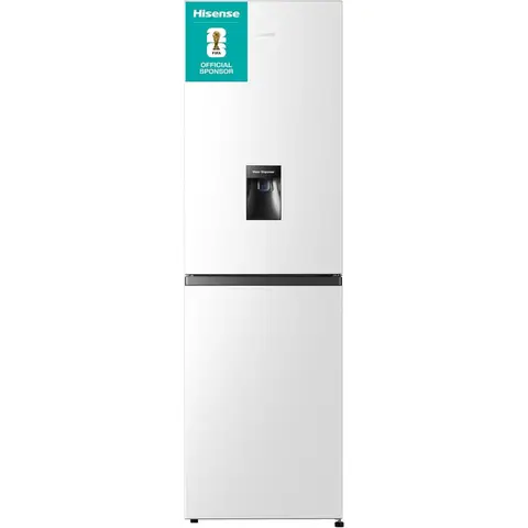 Hisense RB327N4WWE 55cm Wide Freestanding Total No Frost Fridge Freezer - 182cm High - White - E Rated