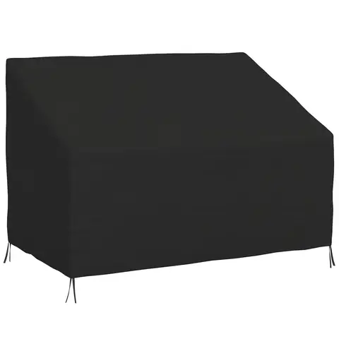 Outsunny 600D Oxford Cloth Furniture Cover, 2 Seater Sofa Protector for Garden Patio, Outdoor, Waterproof, Black, 140L x 84W x 56/94H cm