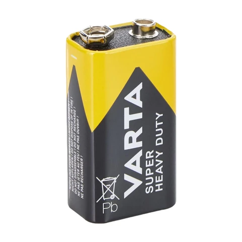 VARTA Batterie Zink-Kohle, E-Block, 6F22, 9V Superlife, Einzelpackung im Blister