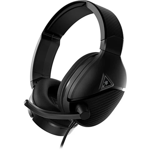 Turtle Beach Recon 200 Gen 2 - Casque gaming filaire amplifié - PC, PS5, Switch 2 et Xbox Series X|S - Haut-parleurs 40 mm amplifiés - Boost de basses - Batterie 12 h - Micro flip-to-mute - Arceau en métal - Coussinets ProSpecs - Jack 3,5 mm - Noir