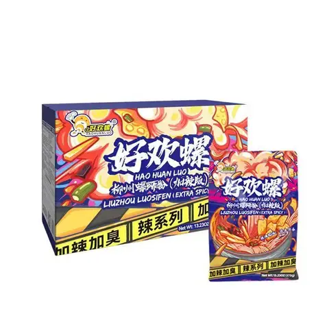 Hao Huan Luo Liuzhou River Snail Rice Noodles (Spicy Version) 375g 6-pack Color Box