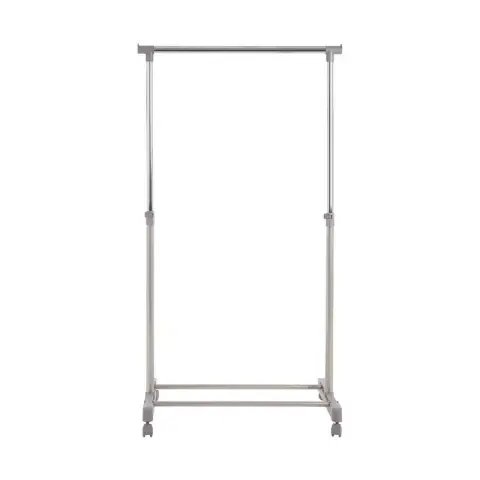 Ralesi Grey and Chrome Finish Clothes Hanging Rail With Wheels