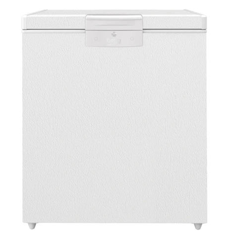 Beko HSM14550 Gefrierschrank, 148 L Nutzinhalt, 1 Gefrierkorb, Temperaturalarm, abschließbar, LED-Display-System, Innenbeleuchtung, 39 dB (A), für unbeheizte Räume geeignet, Weiß [Energieklasse D]