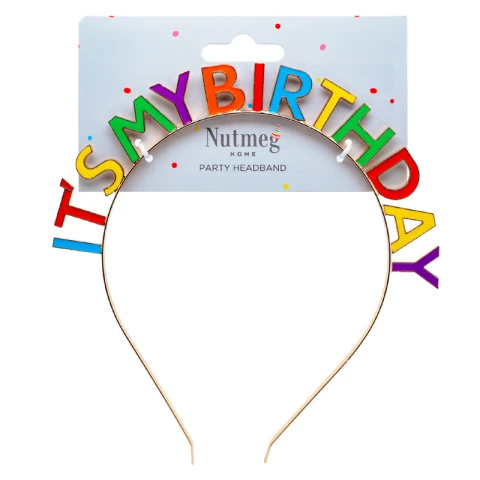 NUTMEG IT'S MY BIRTHDAY METAL HEADBAND