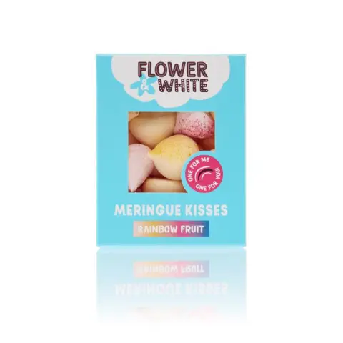 Flower & White - Rainbow Fruit Meringue Kisses - 100g