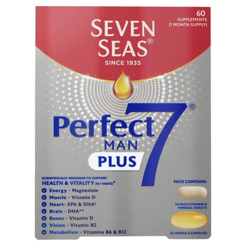 Seven Seas Perfect7 Man Plus 60 Supplements (1 Month Supply) Tablets/Capsules