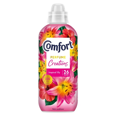 Comfort Perfume Creations Fabric Conditioner Tropical Lily 26 washes (780 ml) 