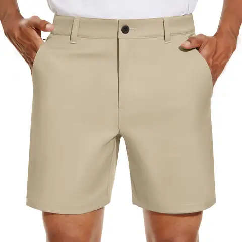 PULI Mens Golf Shorts 0584 Khaki32