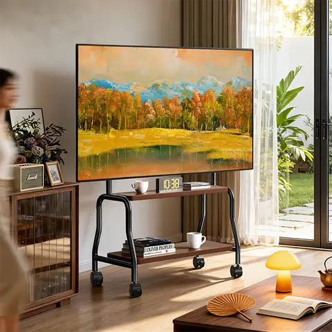 CNTSLNB+ Mobile TV Stand + TV Double-Layer Art Stand + 32-75 Inch