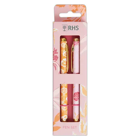 RHS Bold Florals Ballpoint Pen Set, Pack of 2