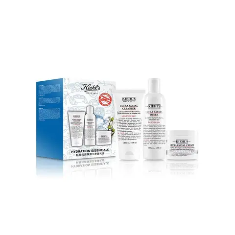 Kiehl's Hydratatie Trio Set (Water 250ml + Crème 125ml + Reiniger 150ml)