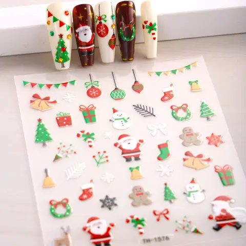 【Christmas Edition】MeoMagic Christmas gel nail stickers Self Adhesive Nail Decoration TH-1576 (Only stickers)
