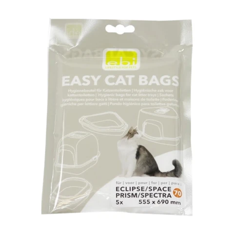 EBI EASY-CAT Lot de 5 sacs de litière - 555 x 690 mm