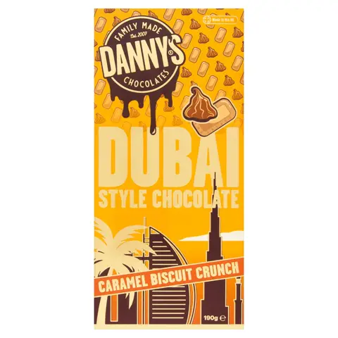 Danny's Dubai Style Christmas Chocolate Caramel Biscuit Crunch 190g