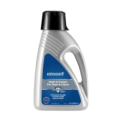 Bissell Wash & Protect Pro Carpet Cleaning Solution StainProtect For Use With All Leading Upright Carpet Washers Upholstery Stain Remover for Pet Stains & Odours 1.5L 1089N