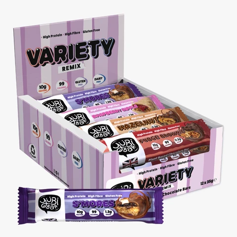 YuBi Bar Protein Nutrition Bar Protein Bars Mixed Variety Box - 12 x 35g