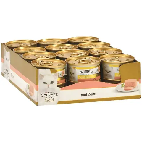Purina Gourmet Gold pâtée pour chat, saveur mousse au saumon, 85 g × 24 boîtes