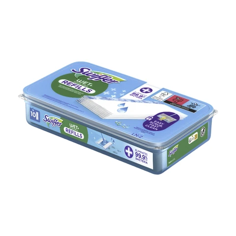 Lingettes Humides SWIFFER X10 Antibactériennes Parfum Citron