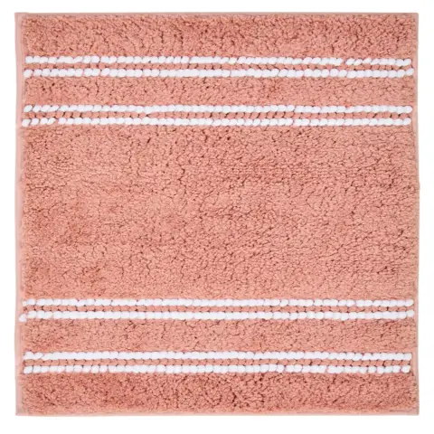Maison by Premier Bath Mat Soak Microfibre Tufted Stripe Dusty Pink 40x60cm