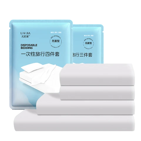 YIJINCHAN Disposable Bed Linen 4-Piece Set