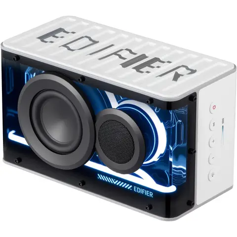 Edifier QD25 Bluetooth Speaker | Portable Desktop Audio, 25W (RMS) Dynamic Sound, Hi-Res Audio, Splendid Light Effects, 15H Playtime, Bluetooth 6.0, Wireless Stereo Pairing