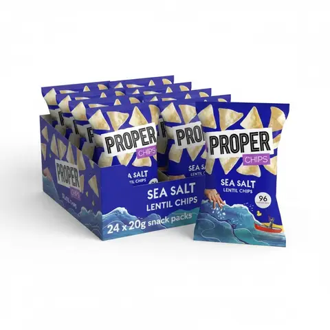 ProperChips Sea Salt Lentil Chips 24x20g