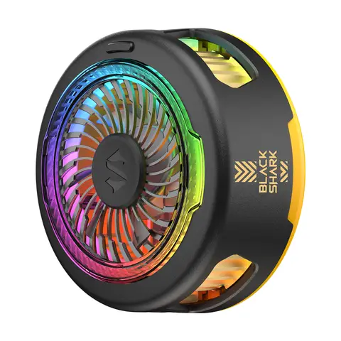 Black Shark FunCooler 5 Magnetic Cell Phone Cooler for Gaming, Portable Mobile Phone Cooling Fan with RGB Light, Cellphone Radiator for iPhone Magnetic Series/Android/Tablet/iPad (Black)