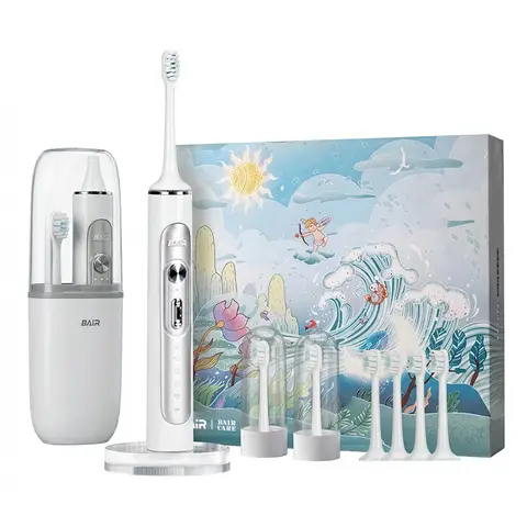 BAIR CARE G201 Sonic Electric Toothbrush - 180-Day Long Battery Life, Rechargeable, 5 Modes & 3 Intensities, 2-Min Smart Timer, IPX7 Waterproof, Includes Premium Travel Case