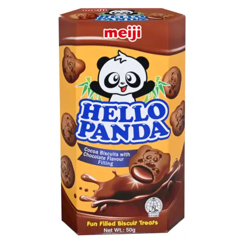 Meiji Hello Panda Biscuits with Double Chocolate Filling 50g 明治你好熊猫双倍巧克力夹心饼干 50g