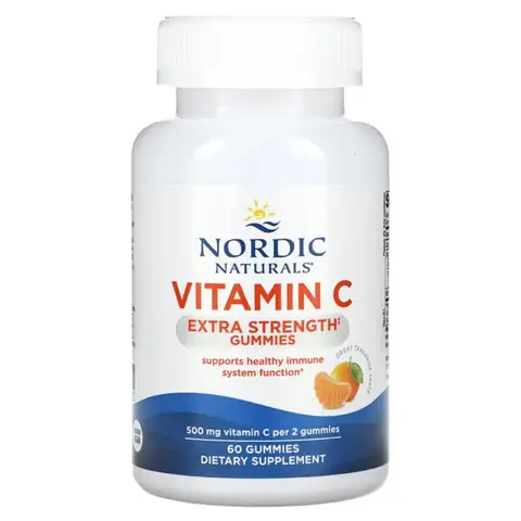 Nordic Naturals Vitamin C Extra Strength Gummies, Tangerine - 60 Gummies