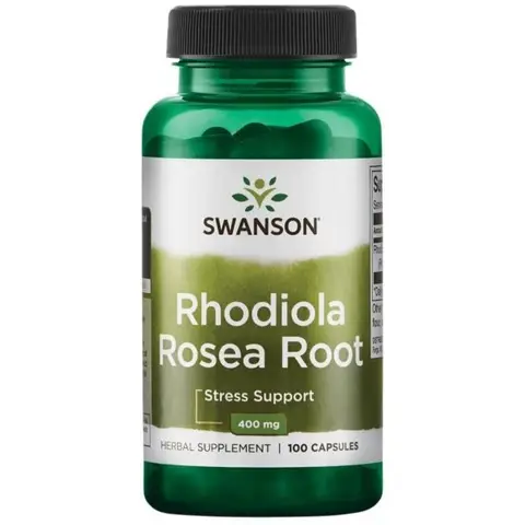 Swanson Rhodiola Stress Support 400mg Capsules - 100 Capsules