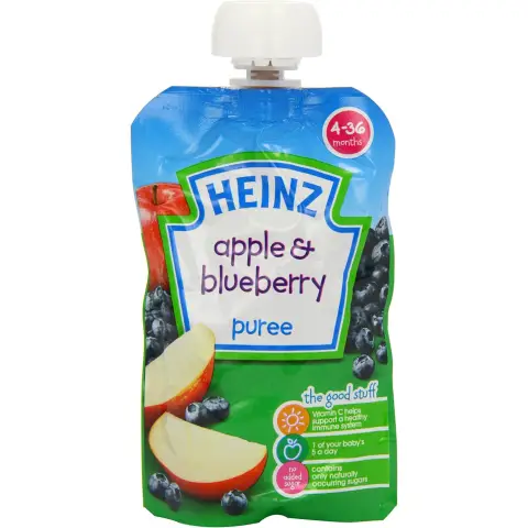 Heinz Apple & Blueberry Puree 4-36 months 100g