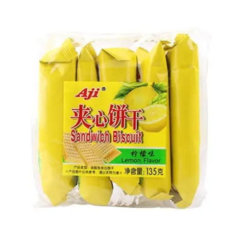 AJI lemon Sandwich biscuit Aji夹心饼干（柠檬味）135g