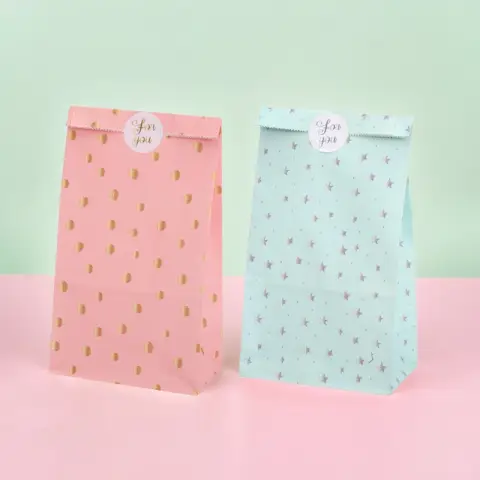 Mikirei Party Bags Dots & Stars Pink/Blue 6pcs