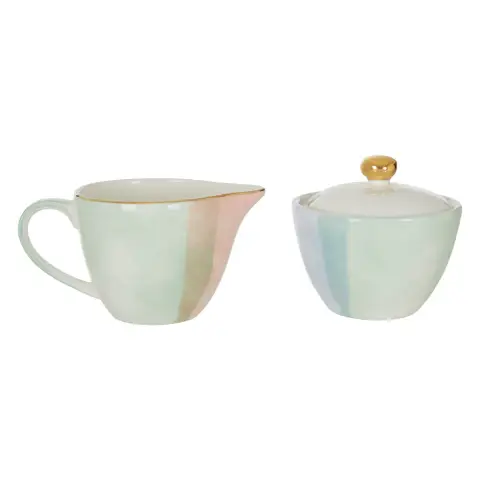 Colour Of Paradise Sugar Pot And Creamer