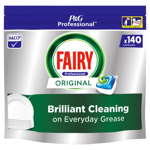 Fairy Professional Original Dishwasher Tablets 140 Washes, Brilliant Cleaning Action
