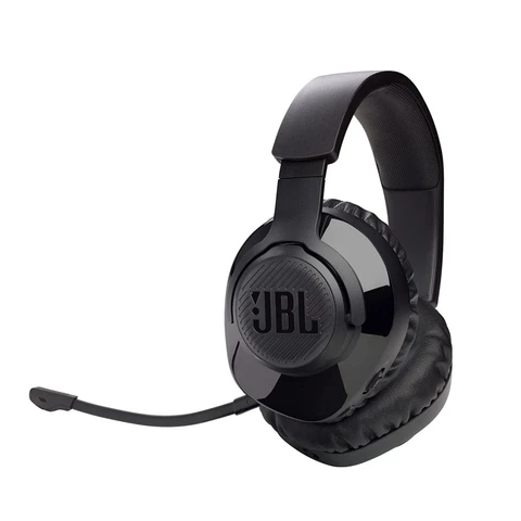 JBL Quantum 350 Over-Ear Gaming Headset - Kabellos 2.4 GHz und USB-C-Anschluss - Mit abnehmbarem Boom-Mikrofon und QuantumSurround Sound - Schwarz