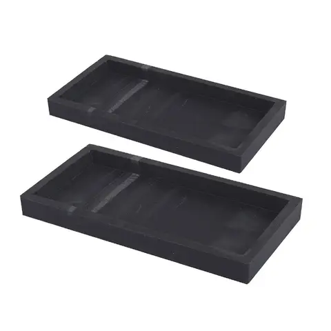 JORDAN&JUDY 2-Pack Black Marble Pattern Silicone Tray, Premium Texture, Practical