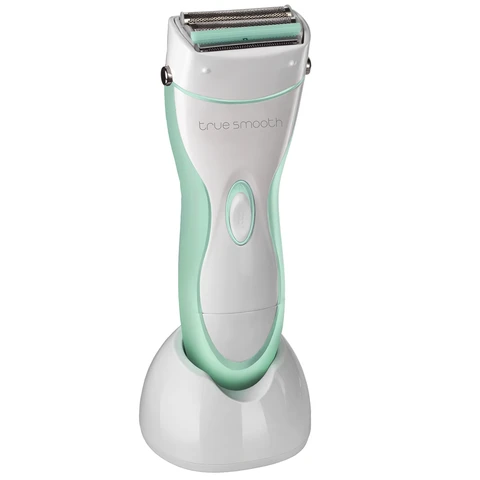 Babyliss Truesmooth Lady Shaver – Wet & Dry Use, Rechargeable, Floating Foil System, Cordless – White/Aqua, 8770BU