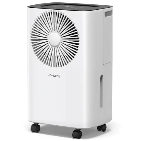 CONOPU 12L/day Dehumidifier CSD08 - Auto Humidity Control, 24H Timer & Clothes Drying Mode, Energy-Efficient, Ideal for Apartments, Basements, Laundry Rooms.