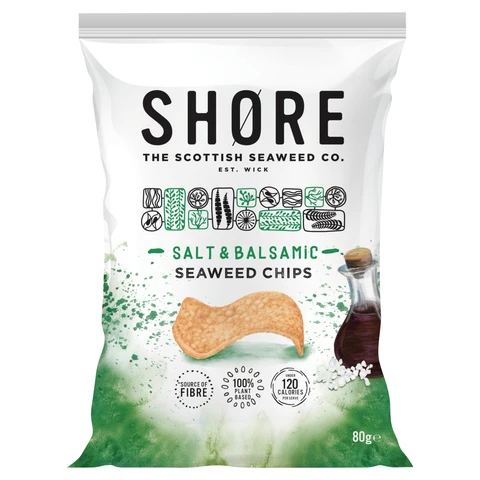 Shore Salt & Balsamic Seaweed Chips 80g